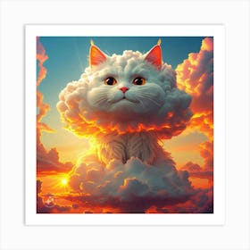 Cloud Cat 2 Art Print