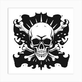 Skull And Crossbones 6 Art Print