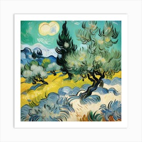 Olive Trees Art Print