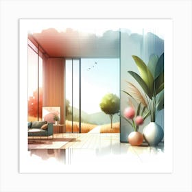 Modern Living Room 1 Art Print