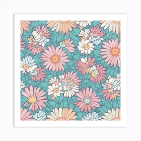 Seamless Floral Pattern 12 Art Print