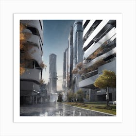 Futuristic Cityscape 248 Art Print