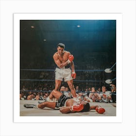 MUHAMMAD ALI VS SONNY LISTON 1 Art Print