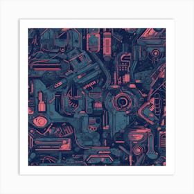 Futuristic Background 1 Art Print