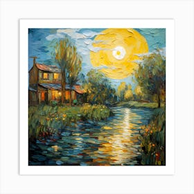 Tranquil Waterside Haven Art Print