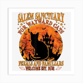 Black Cat Halloween Shirt Funny Kitten Lover Gift Vintage Art Print