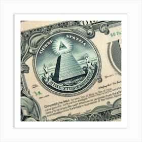 U S Dollar Bill Art Print
