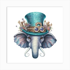 Steampunk Elephant Poster