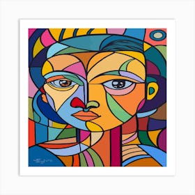 Abstract Portrait Of A Woman Art Print