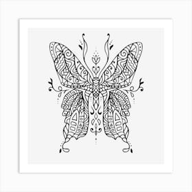 Butterfly Mandala 08 Art Print