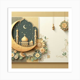 Muslim Holiday Greeting Card 8 Art Print