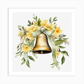 Bell With Flowers Art Print