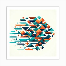 Geometric Abstract Fish Art Print