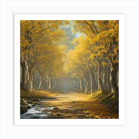 Golden Pathway Art Print