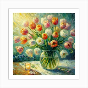 Tulips In A Vase 1 Art Print