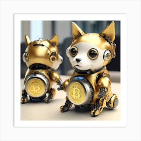 Dogecoin Modern Tech Art Print