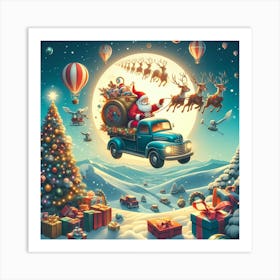 Christmas Santa 3 Art Print