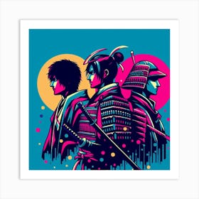 A samurai Art Print