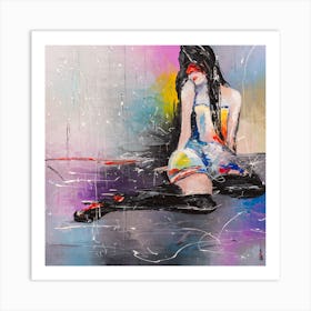 The game Woman Art Painting Art Print