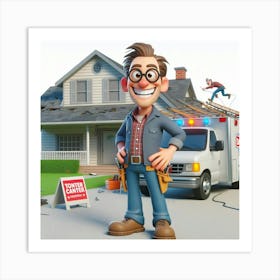 Home Repair Man Art Print