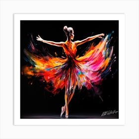 Ballerina Bright - Ballet Dancer Flare Art Print