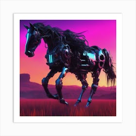 Horse In The Desert Art Print