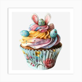 Easter Bunny Cupcake Poster