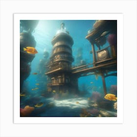 Underwater City Art Print