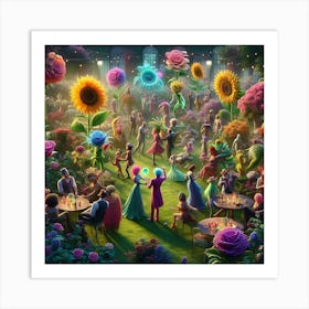 Garden Of Flowers 1 Art Print