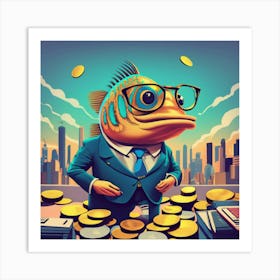 Fish In A Suit Art Print