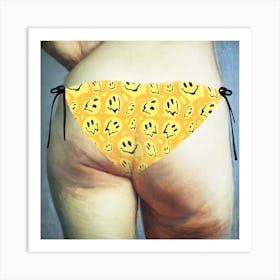 Acid Butt Square Art Print