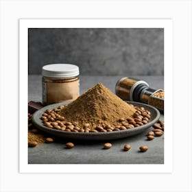 Cocoa Powder On A Plate Art Print