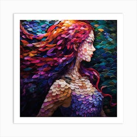 Maraclemente 3d Mosaic Mermaid Vibrant Metallic Colors Beautifu 19941f22 447c 4e5b Ae91 9bded972f9c4 Art Print