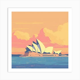 A Sydney Opera House In Sydney Lofi Illustration 1720432824 3 Art Print