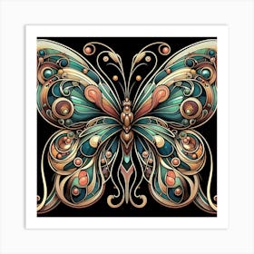 Psychedelic Butterfly 1 Art Print