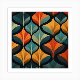 Abstract Leaf Pattern Art Print