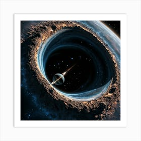 A Black Hole Sucking Planets Into It (4) Art Print