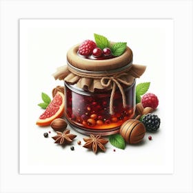 Jar With Jam 3 Art Print