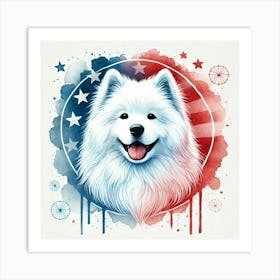 Watercolor Samoyed 1 Art Print