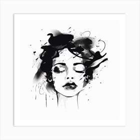 Woman'S Face 1 Art Print