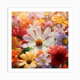 Colorful Flowers 1 Art Print