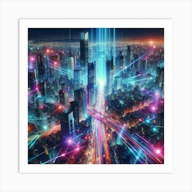 Futuristic Cityscape Art Print