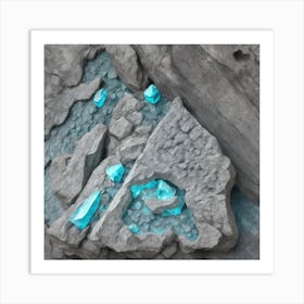 Metallic Solid Rock Color 1 Art Print