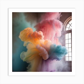 Colorful Smoke Art Print