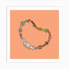 Aries Friendship Bracelet Art Print