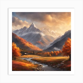 Autumn In The Mountains Art Print