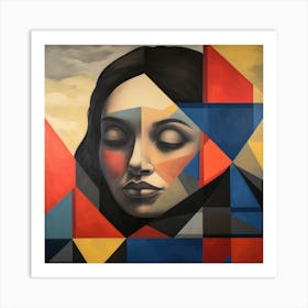 Geometric Chilean Woman 03 Art Print