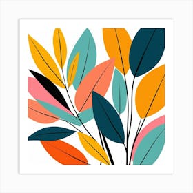 Abstract Leaf Painting Art Print