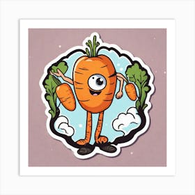 Carrot Sticker Art Print