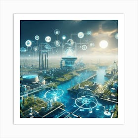 Futuristic Cityscape Art Print